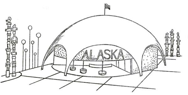 Alaska Pavilion line drawing