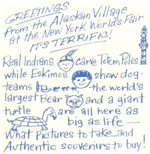 Reverse — Alaskan Village postcard No. 78166-B