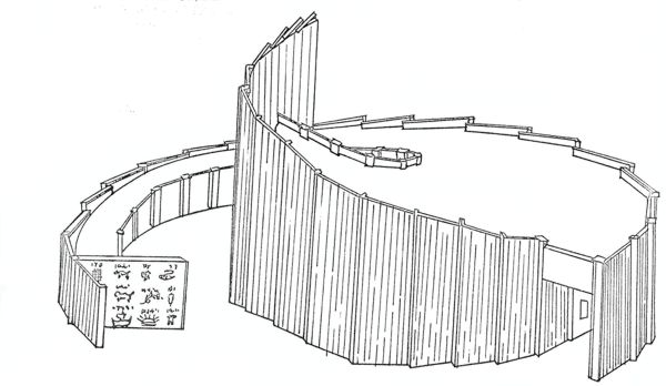 American-Israel Pavilion line drawing