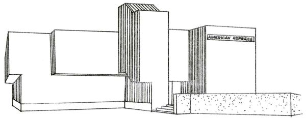 American Express pavilion line drawing