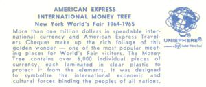 Reverse — American Express Money Tree postcard No. 88287-B