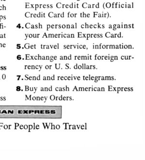 American Express advertisement panel 6