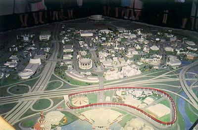 Official scale model of the Fair inside American Express