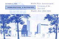 American Express World Press Announcement Ceremony pamphlet