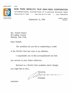 Rob's letter from Robert Moses