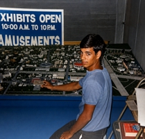 14-year-old Rob with his World's Fair Model