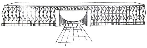 Amphitheatre line drawing