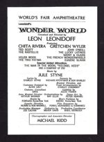 Wonder World Playbill cover