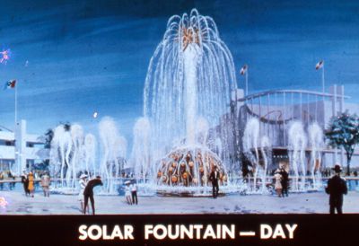 Solar Fountain - Day — architect's rendering