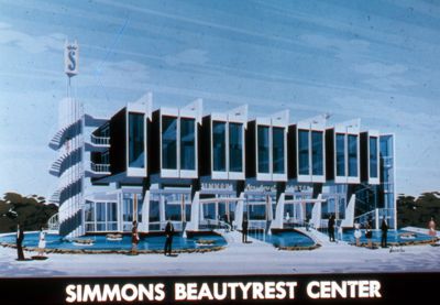 Simmons Beautyrest Center — architect's rendering