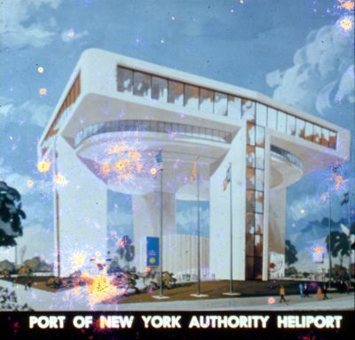 Port of New York Authority Heliport — architect's rendering