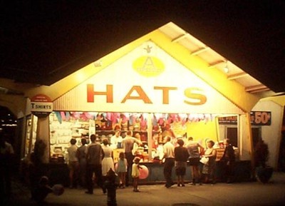 Arlington Hat Stand illuminated at night