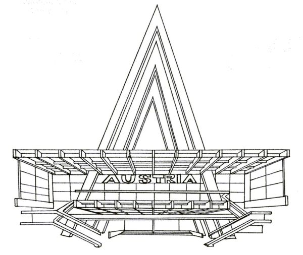Austria pavilion line drawing