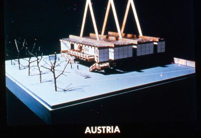 Architectural model of the Austria Pavilion