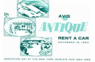 Avis Antique Car Ride Dedication Day pamphlet