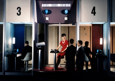 Bell System Hostess Demonstrates the Picturephone