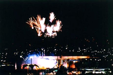 Fireworks over the Bell System Pavilion