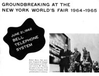 Bell System Pavilion Groundbreaking pamphlet