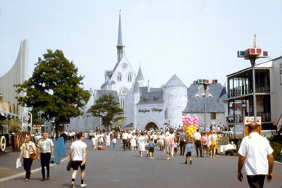 Approaching the Entrance to the Belgian Village