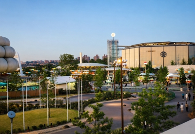 Fairgrounds view with Better Living Building