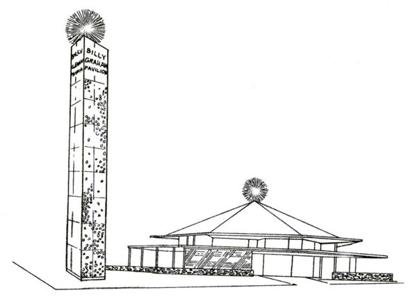 Billy Graham Pavilion line drawing