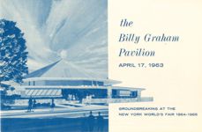 Billy Graham Pavilion Groundbreaking pamphlet