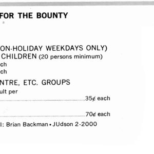 Board the Bounty brochure panel 12