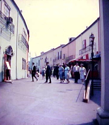 Fairgoers stroll along Bourbon Street at New York World's Fair