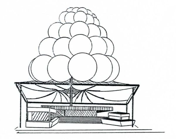 Brass Rail refreshment complex line drawing