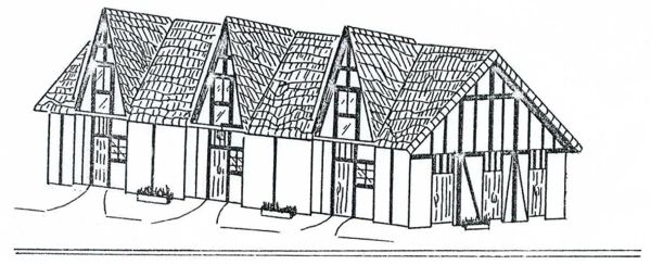 British Lion Pub line drawing