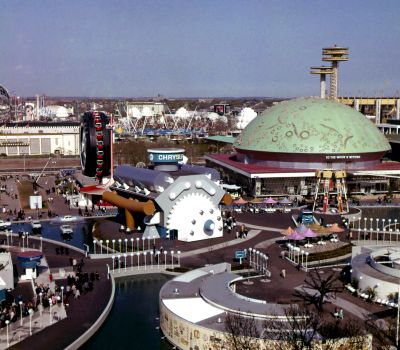 Panorama of the Chrysler autofare Islands as seen from the top of the Heliport