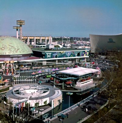 Panorama of the Chrysler autofare Islands as seen from the top of the Heliport