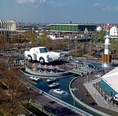 Panorama of the Chrysler autofare Islands as seen from the top of the Heliport