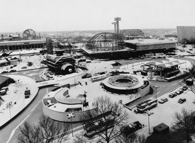 Chrysler's autofare Islands under construction - Winter 1964