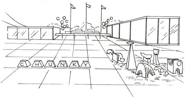 Chunky Candy pavilion line drawing