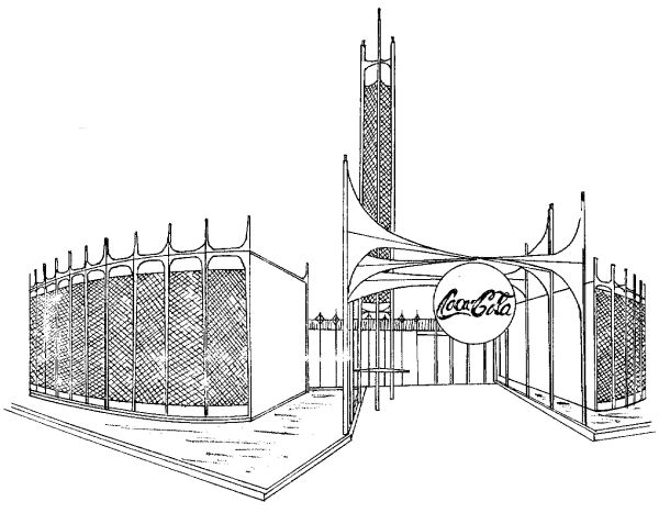 Coca-Cola pavilion line drawing
