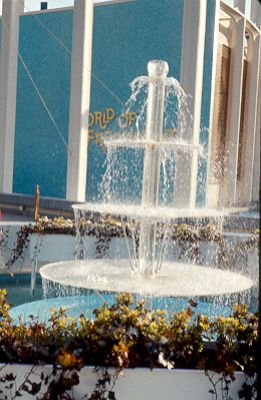 Refreshing fountain outside the World of Refreshment - Coca-Cola Pavilion