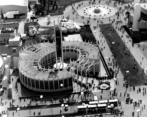 Aerial view of the Coca-Cola Pavilion