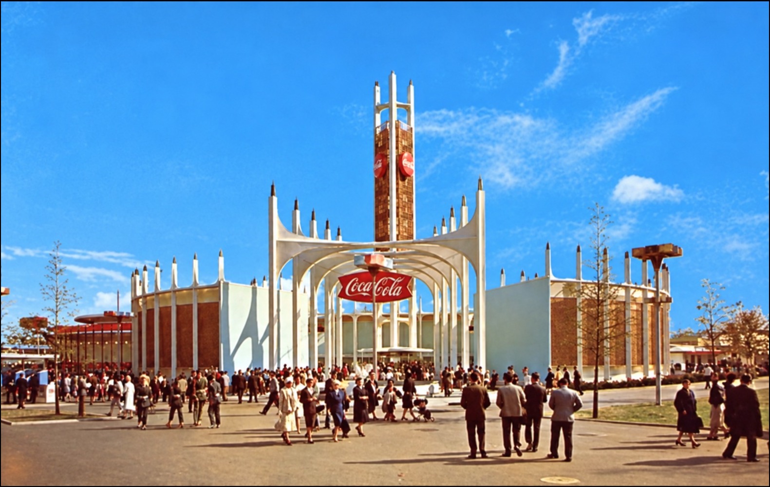 Coca-Cola — pavilion with carillon tower and Global Holiday entrance