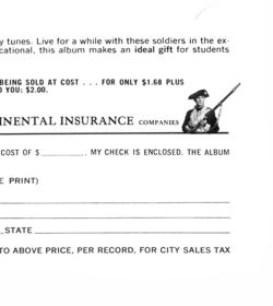 Cinema '76 Record Album order form — page scan