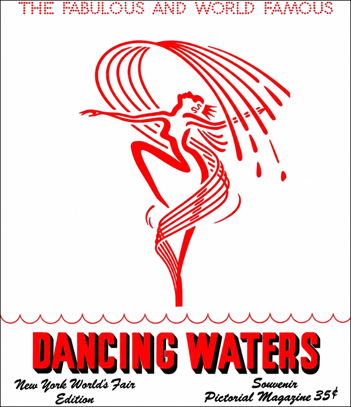 Dancing Waters — colored lights and moving water jets