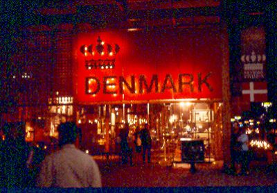 Pavilion of Denmark at night
