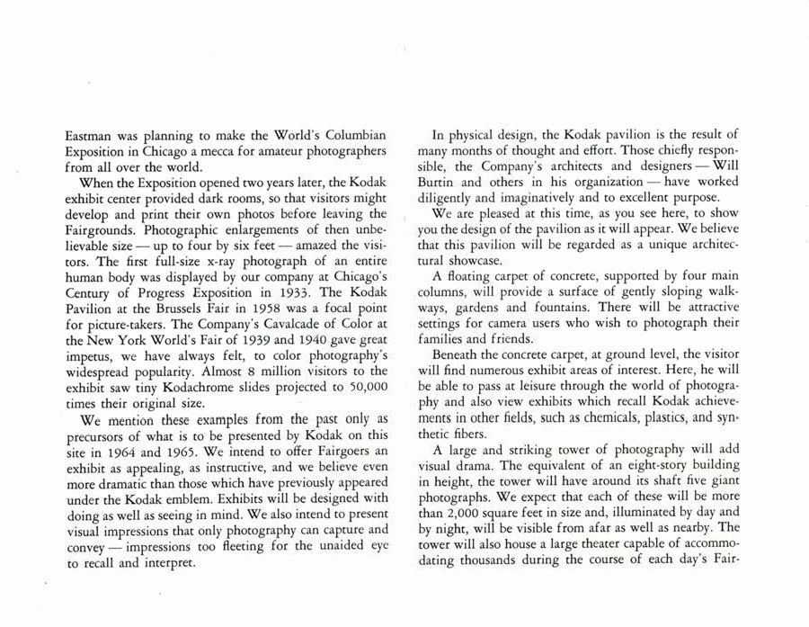 Eastman Kodak groundbreaking pamphlet