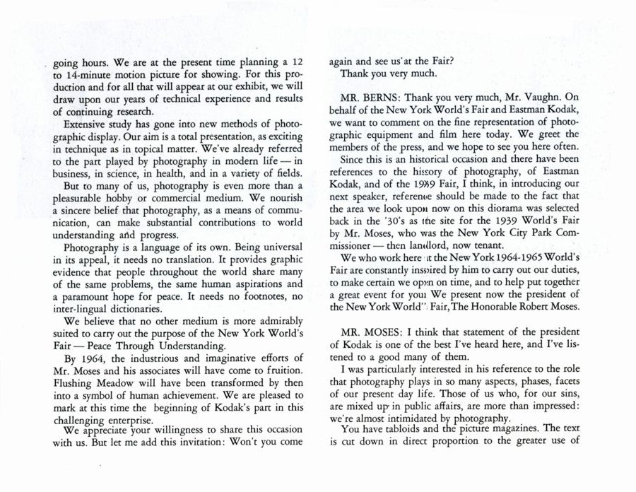 Eastman Kodak groundbreaking pamphlet