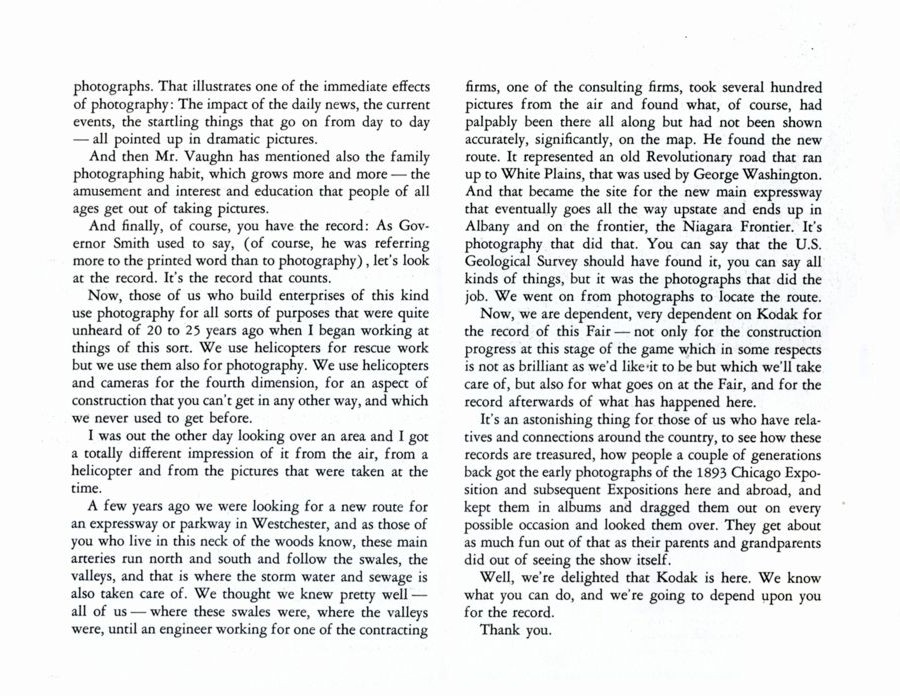 Eastman Kodak groundbreaking pamphlet