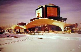 Kodak Pavilion nearing completion, winter 1963-1964