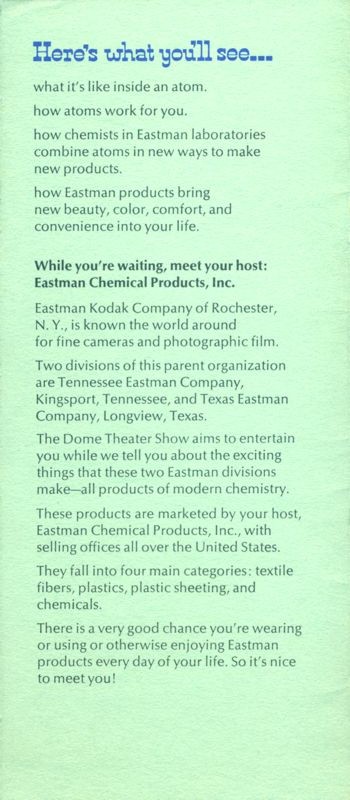 The Dome Theatre Show brochure