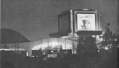 30x36 foot illuminated print at night
