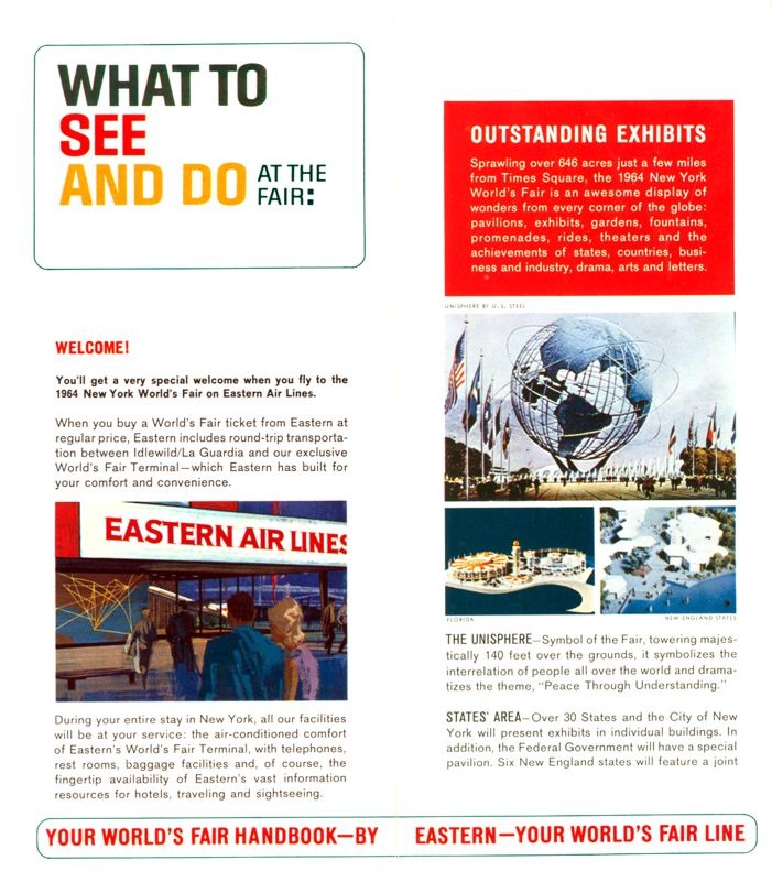 World's Fair Handbook by Eastern — inside spread