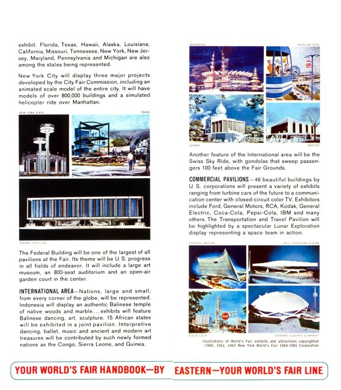 World's Fair Handbook by Eastern — inside spread